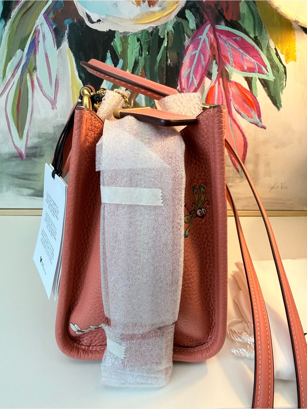 Rare Collectible DISNEY X COACH Rogue 25 Leather Mickey Mouse Flower Pink NWT - Picture 8 of 13